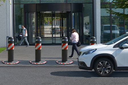 mobiele voertuig barrieres
